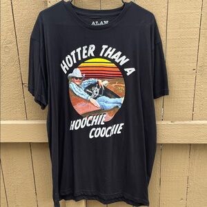 Alan Jackson Black Graphic Short Sleeve Tee with Sunset Print